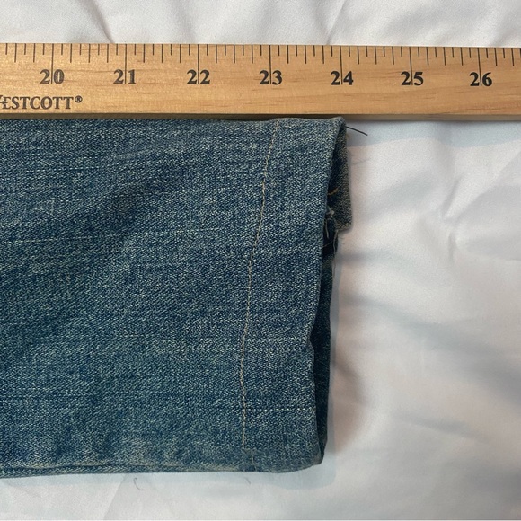 Vintage 90s Y2K Blue Denim Women's Blazer Jacket, Grunge Downtown Girl, Fall - Picture 7 of 7